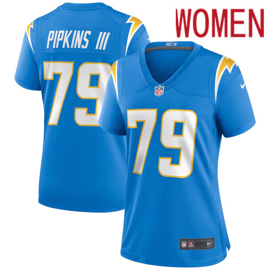 Women Los Angeles Chargers 79 Trey Pipkins III Nike Powder Blue Game NFL Jersey